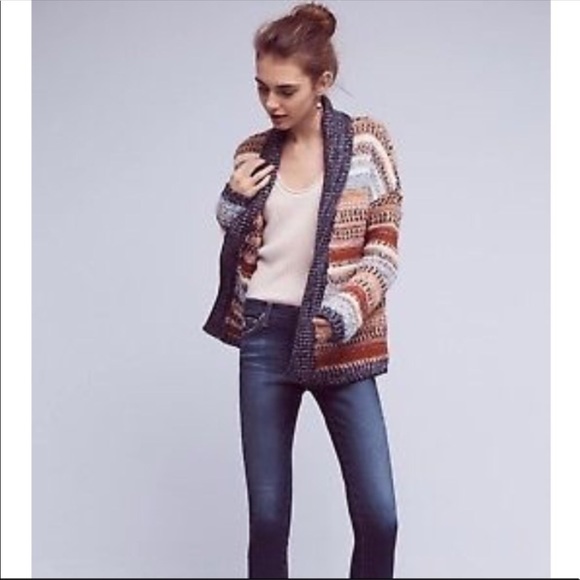 Anthropologie Sweaters - Anthropologie striped cardigan Knitted + Knotted